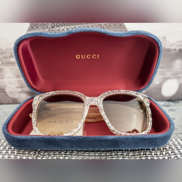 GUCCI Acetate Glitter Sunglasses Full Inclusion - Picture 11 of 11